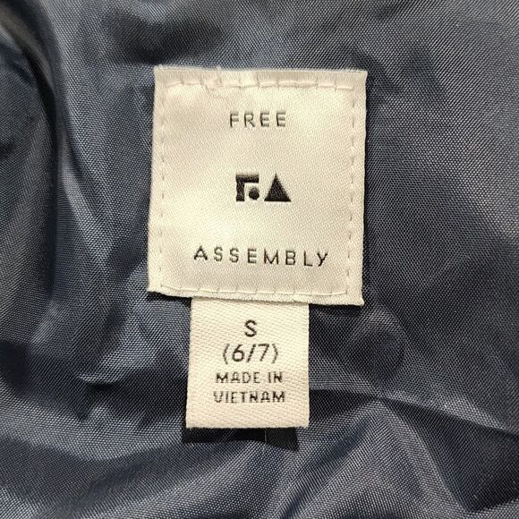 Free Assembly Unisex Blue Small (6/7) Children Kids Winter Coat Jacket Pockets - Picture 7 of 7